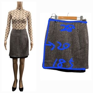 Luisa Cerano Tweed Pencil Skirt Size 4-6
